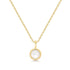 Gold Mother of Pearl Pendant Necklace